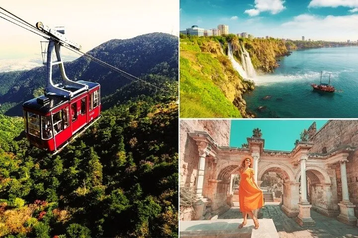 Belek / Antalya: Visita guiada por la ciudad con cascadas, paseo en barco y teleférico