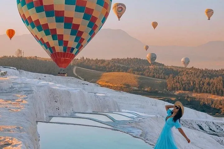 Excursión a Pamukkale, Hierápolis y en globo aerostático desde Kemer