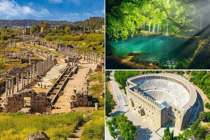Side / Manavgat: Excursión guiada a Perge, Aspendos y la cascada de Kursunlu