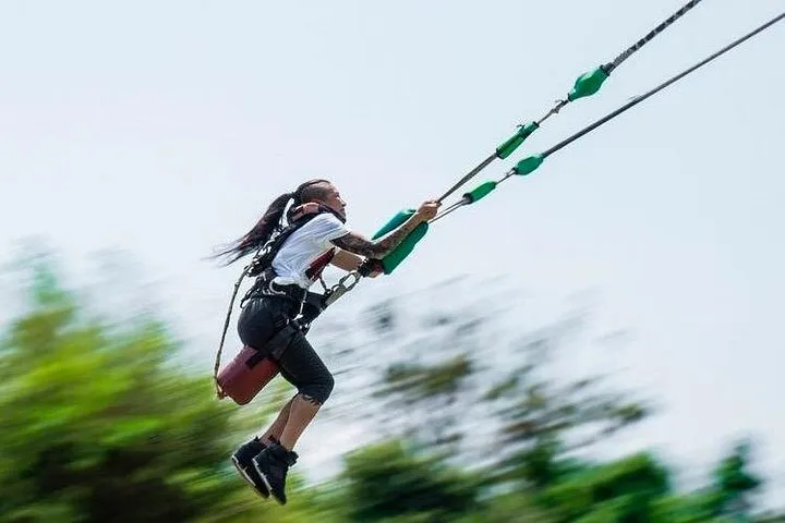 Adrenaline is at its peak with the human slingshot