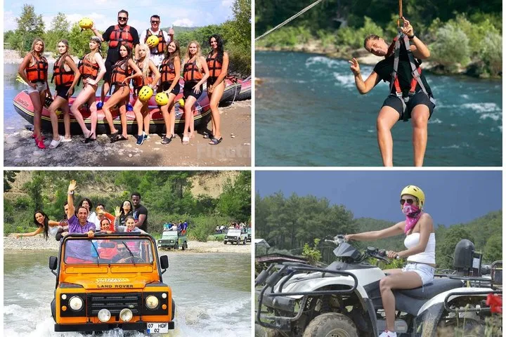 Antalya Super Combo Con Rafting, Safari en Jeep, Quad y Tirolesa