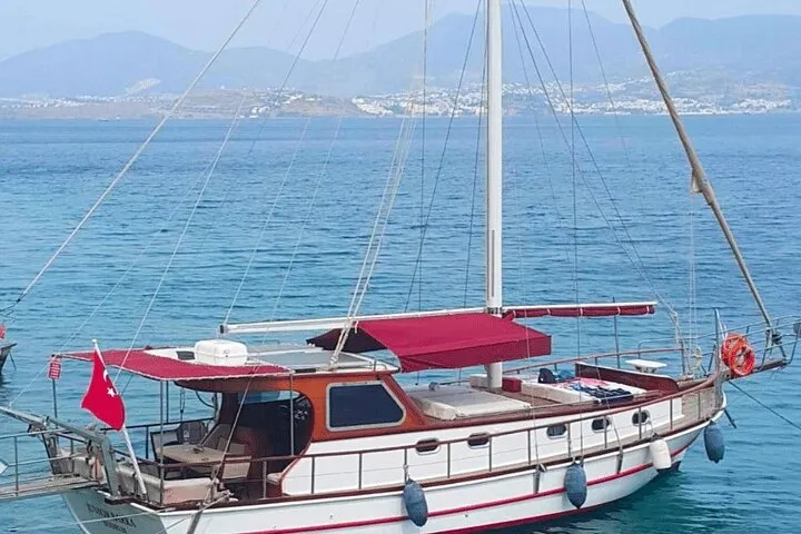 Barco privado en Bodrum: 6 horas de buceo con esnórquel en 3 bahías