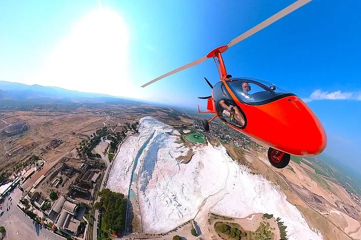 Gyrocopter Tour over the Pamukkale Travertines